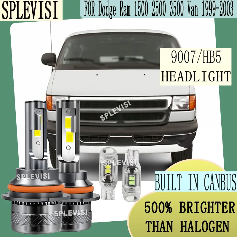 

Warranty 2 Year Built-in CANBUS Improves Night Safety Led Headlight For Dodge Ram 1500 2500 3500 Van 1999 2000 2001 2002 2003