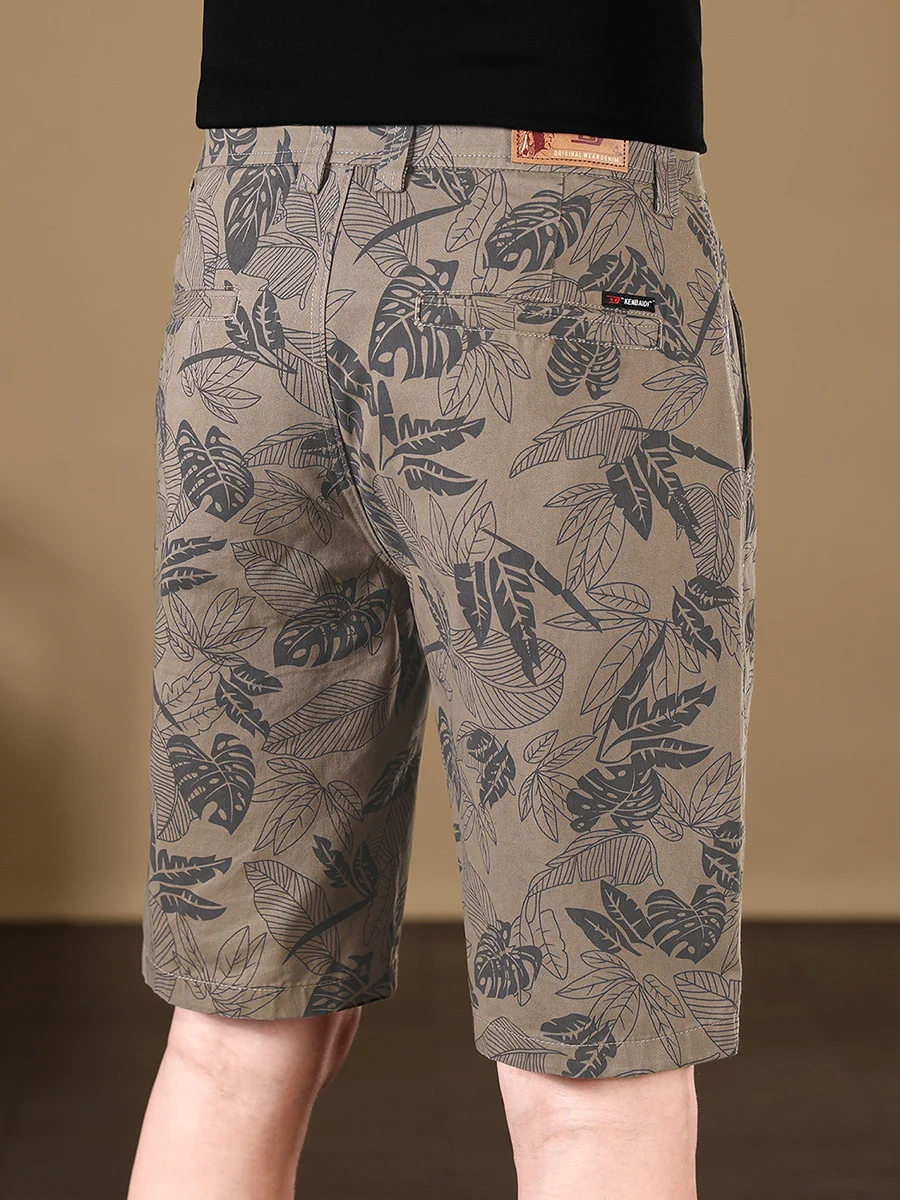 

Hong Kong Pure Cotton Printed Casual orts Men Summer Thin Five-Part Pants 2025 New Six-Part Pants Mid-Pants Outdoor Wear