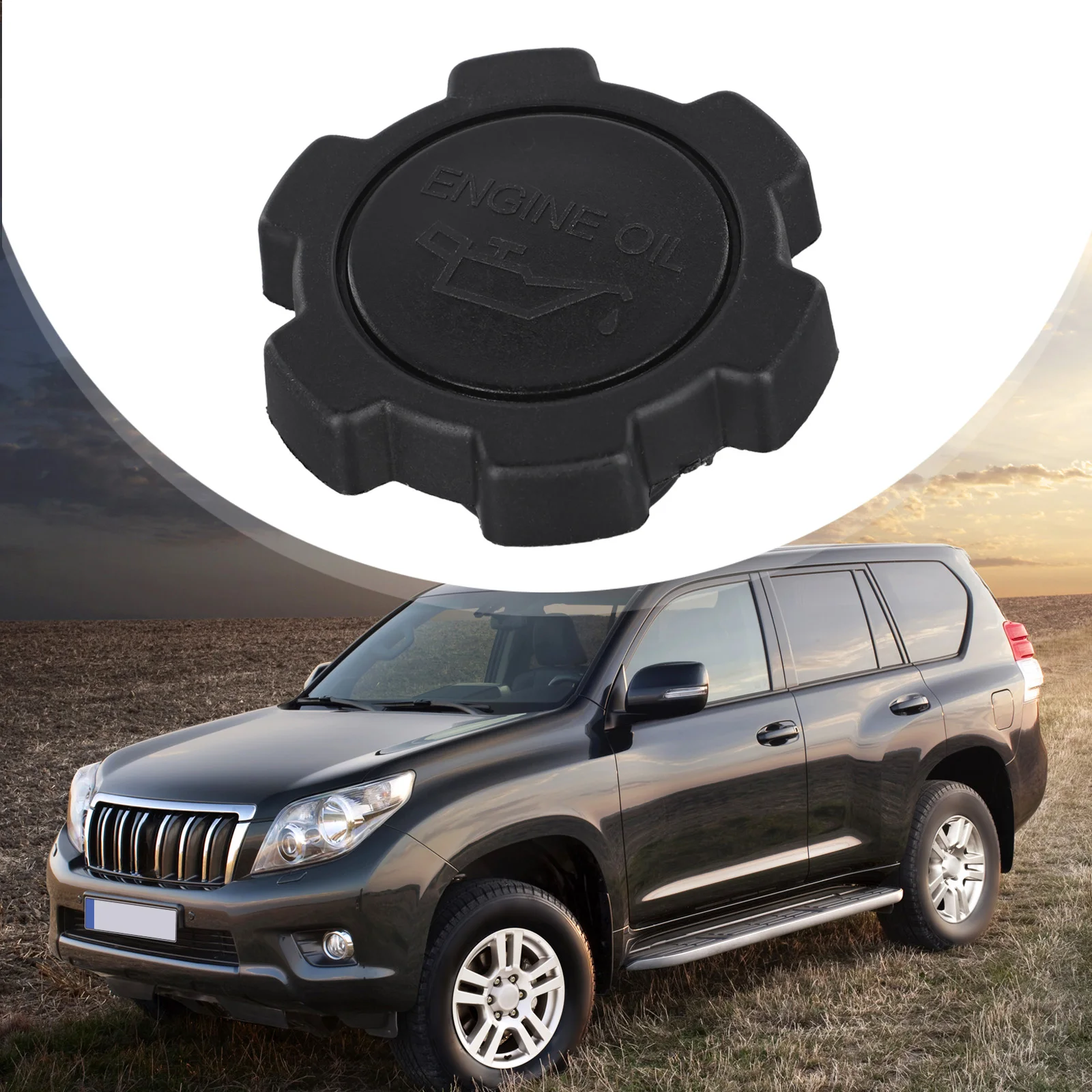 

Filler Cap 12180 Engine Oil Cap Engine Parts Replacement As Shown Plastic Material For Toyota Prado For 4Runner