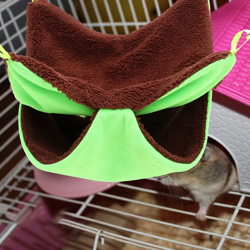 

Warm Winter Pet Hammock Bed For Hamster Guinea Pig Chinchilla Cage Hanging Cotton Nest Comfortable Breathable Bedding