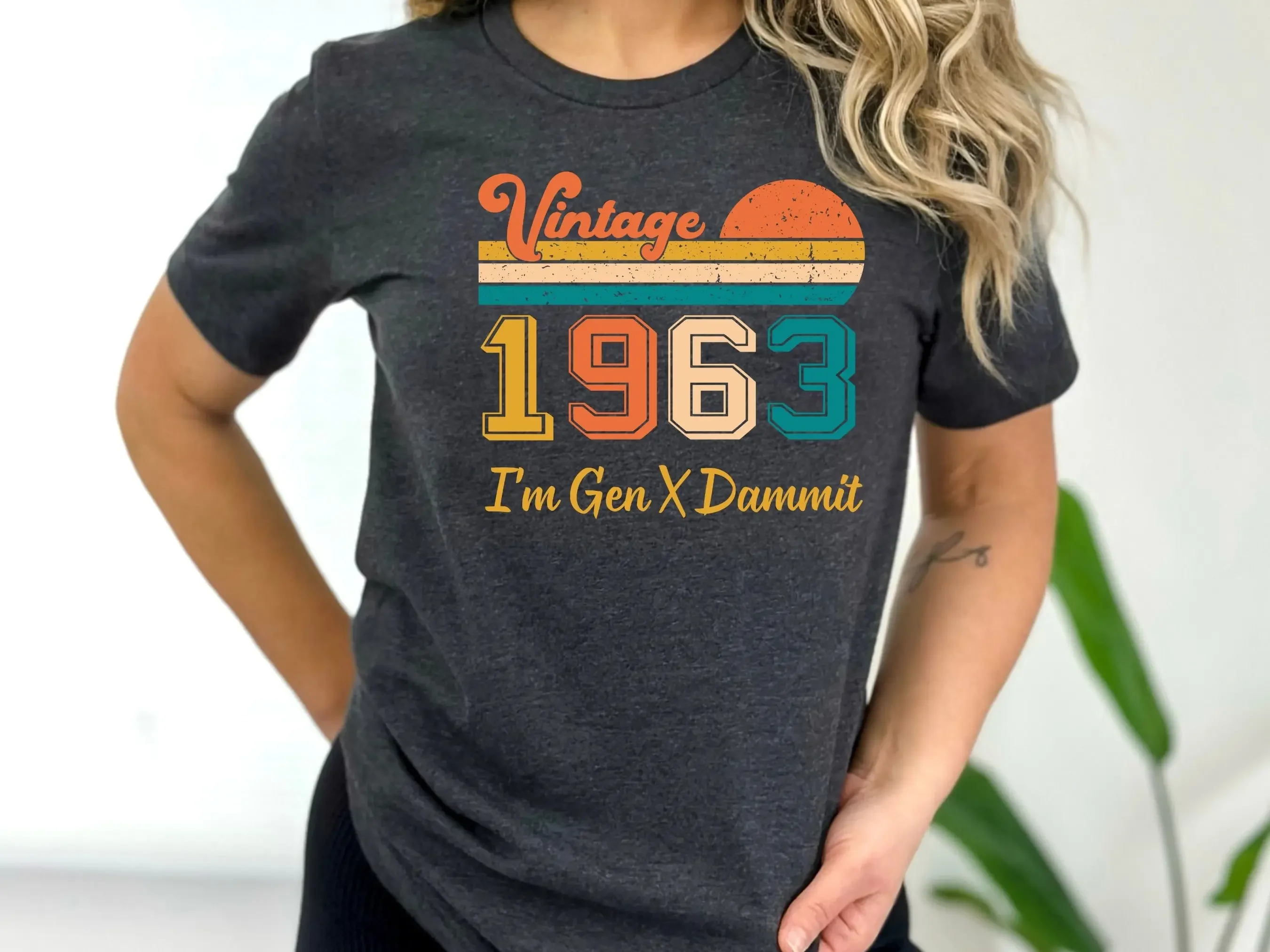 Vintage 1963 60Th Birthday T Shirt Classic Af Gen X Boomer