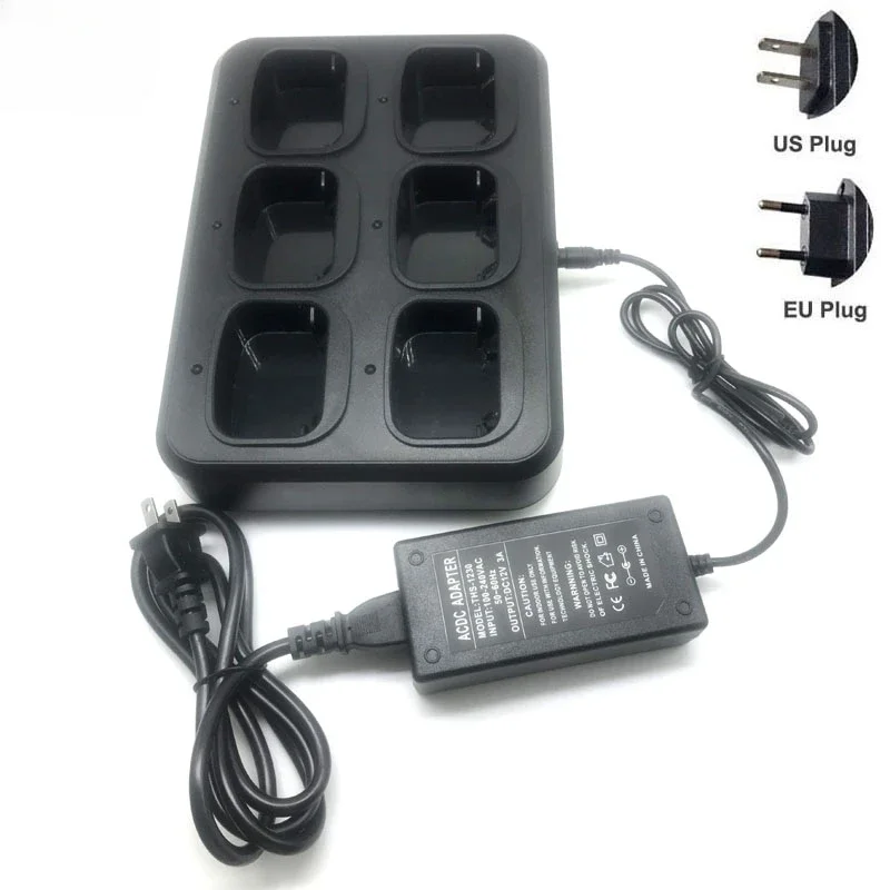 TYT MD390 Pengisi Daya Cepat 6 Arah Multifungsi untuk Tytera MD-390 MD-UV390 untuk Retevis RT8 RT81 RT82 RT83 RT87 RT47 RT50 Radio DMR