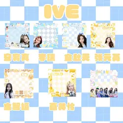 50Pcs/Set Idol Girl Group Cute Sticky Note Pads High Quality Notes Yujin Gaeul LIZ Rei Leeseo Wonyoung Fans Collection Gift