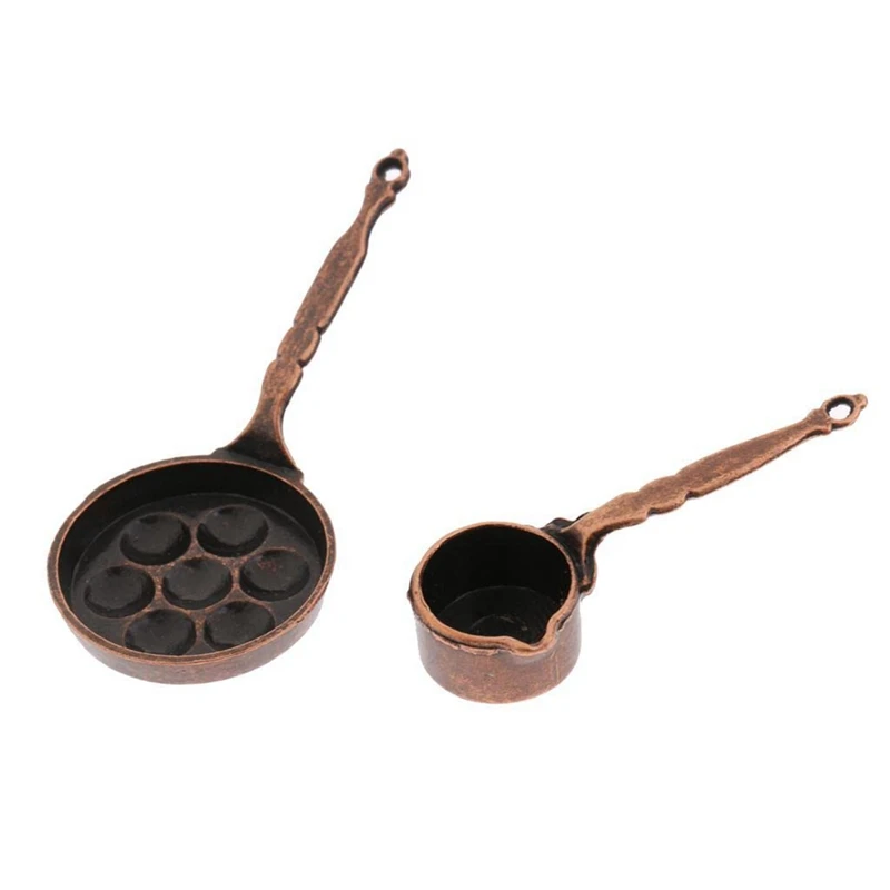 Dolls House Miniature Kitchen Cookware 4 Pieces Metal