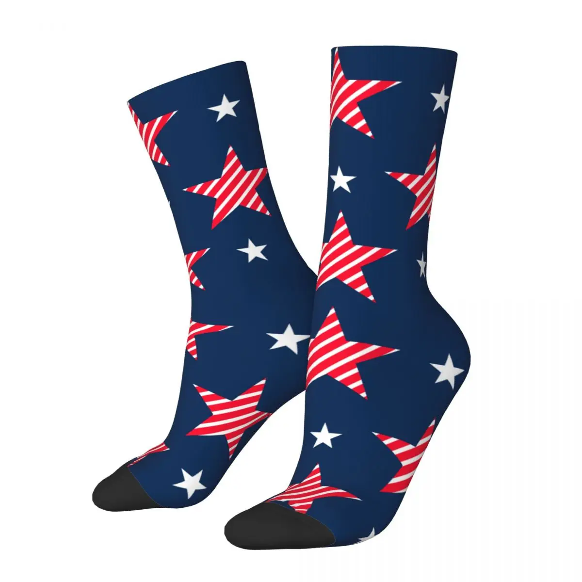 America Style Star Crew Socks for Women Men Merch All Season American flag Cotton Middle Tube Socks Breathable