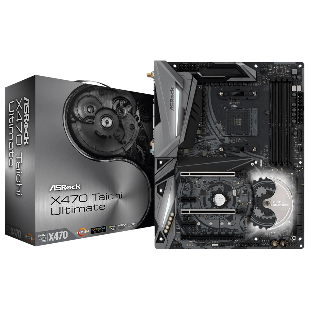 ASRock X470 Taichi Ultimate Motherboard Supports AMD X470 Ryzen 9 5900X R7 5700X3D R5 5600 CPU DDR4 3466+ MHz Memory NVME M.2