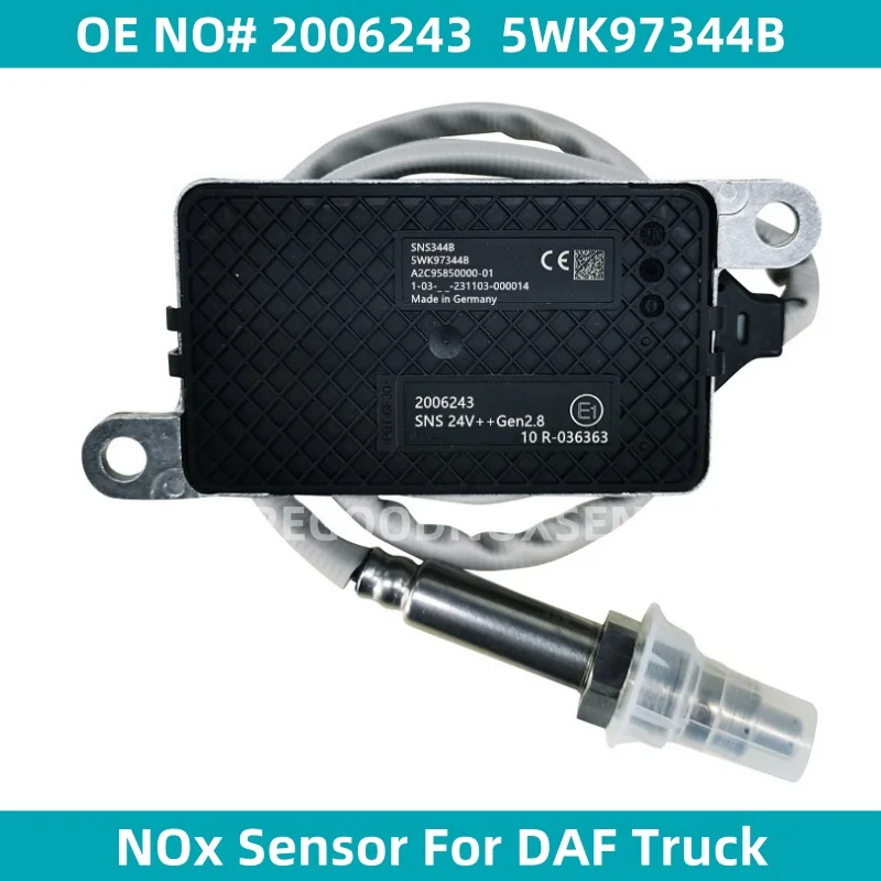 2006243 1973525 1936256 5WK97344B Original NEW Nitrogen Oxygen NOx Sensor For DAF Truck 24V