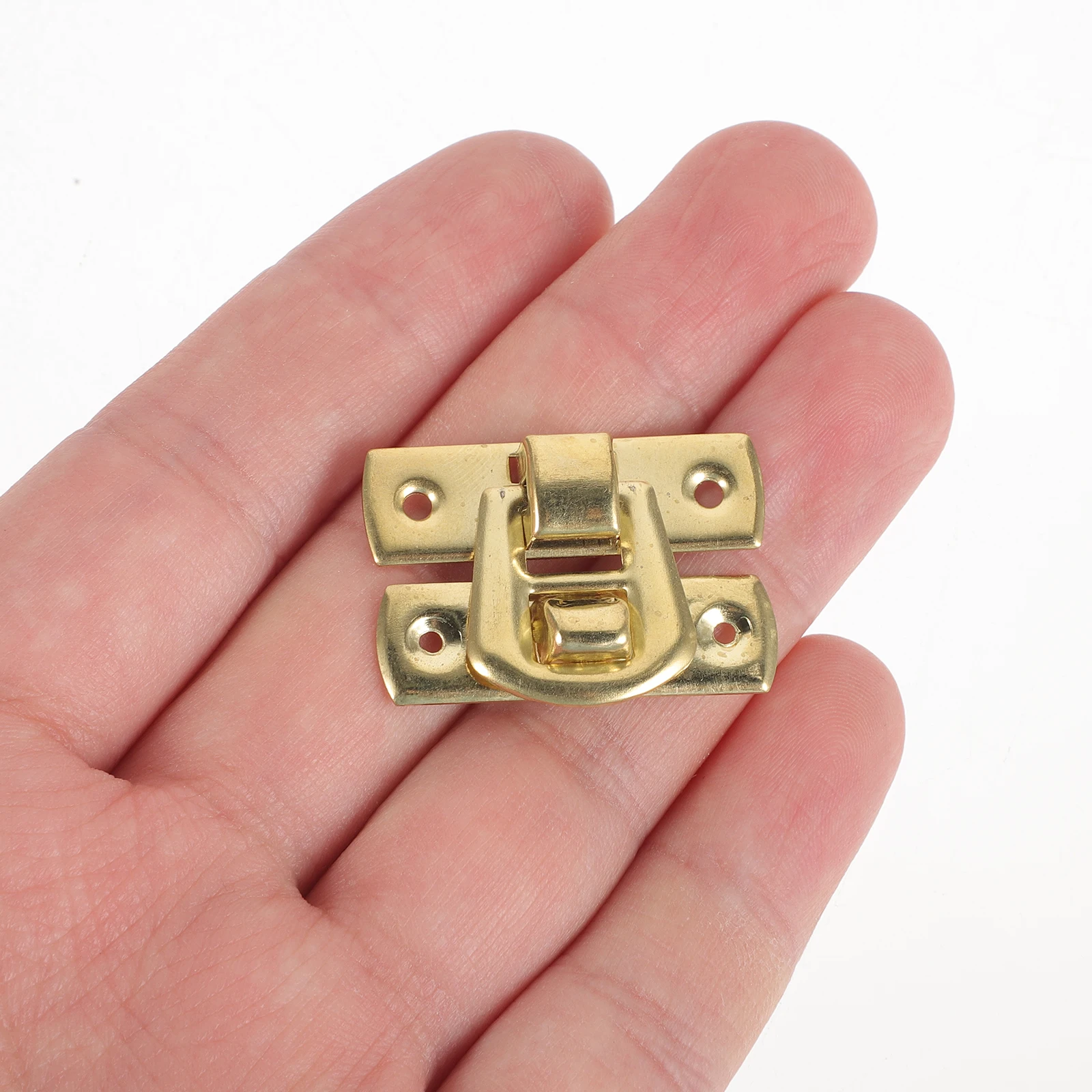 

10 Pcs Wear Resistant Metal Hasp Lock Decorative Gift Box Closure Cabinet Latch Buckle For Jewelry Storage Boxes
