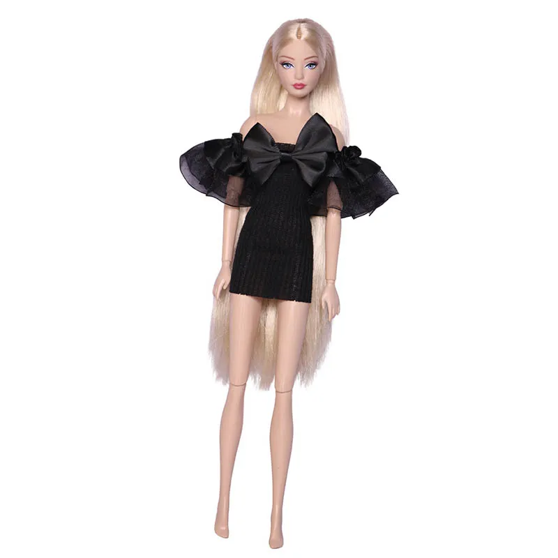 Doll Clothes Accessories Sweet Fashion Design Bubble Sleeve Bow Dress 1/6 BJD Doll Daily Dress Up For 30cm Doll FR PP Xinyi