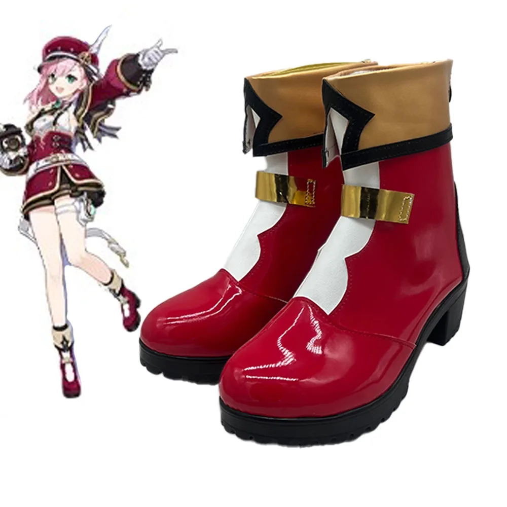 

Game Genshin Impact Charlotte Cosplay Shoes Anime Chinese Style Halloween for Men Women Boots Party Outfit Role Play Props