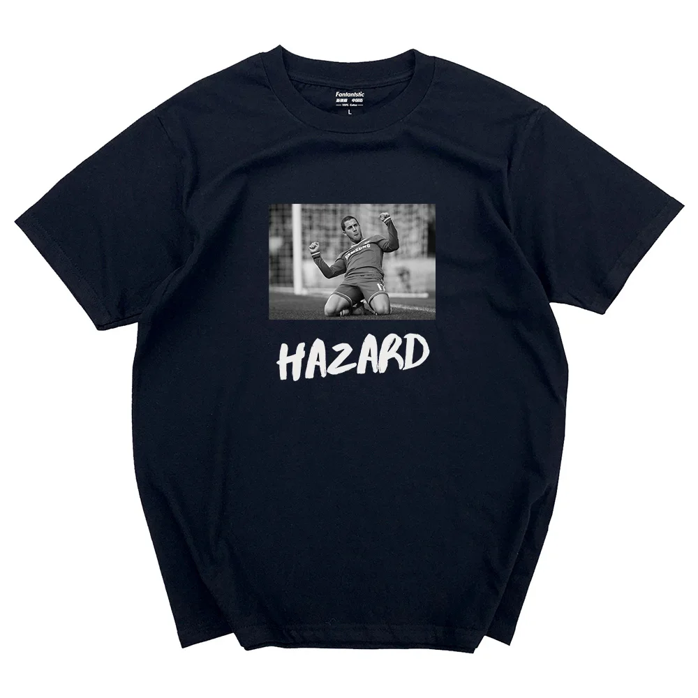Belgian star Eden Hazard breathable handsome trend 100% cotton top short-sleeved T-shirt