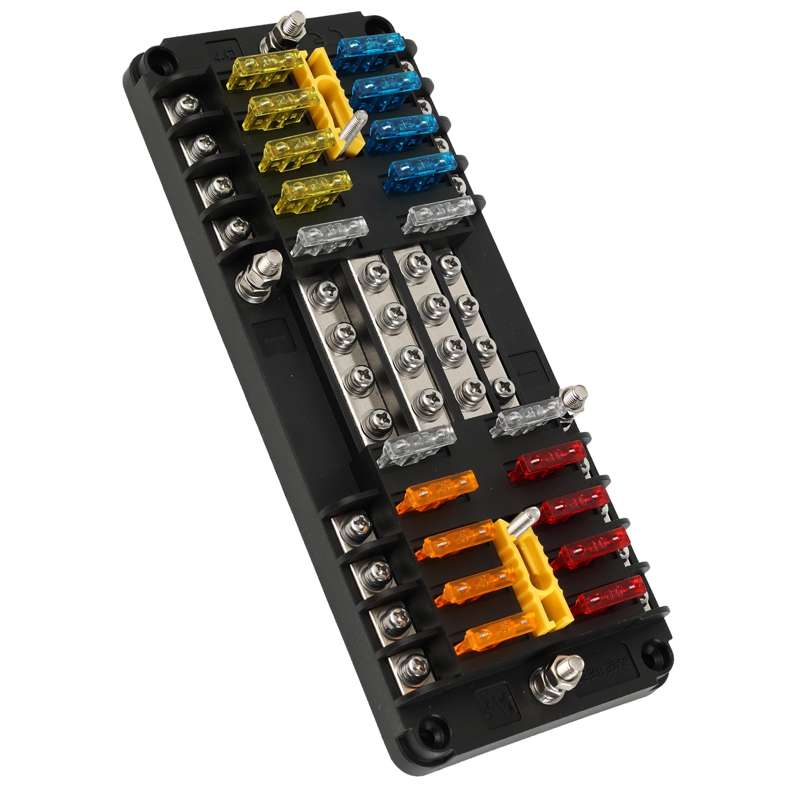 

16-контактный водонепроницаемый предохранительный блок, держатель цепи, предохранитель постоянного тока 12 В 32 В, крышка панели для автомобиля, лодки, морского трайка, грузовика, внедорожника, автофургона