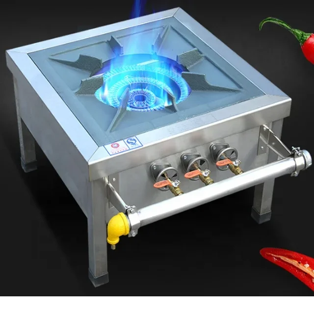 Stainless steel commercial low soup furnace single eye short foot energy saving soup furnace