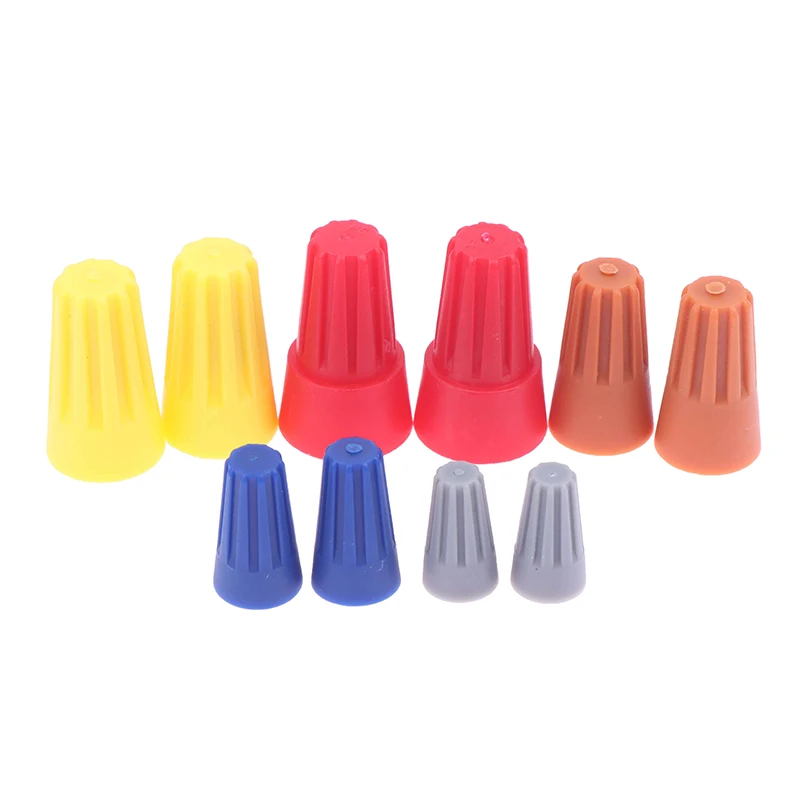 50pcs P1-P6 conector de fio rápido-terminal de crimpagem de torção elétrica isolada |   Ferramenta de emenda rotativa com tampa de extremidade de mola de porca