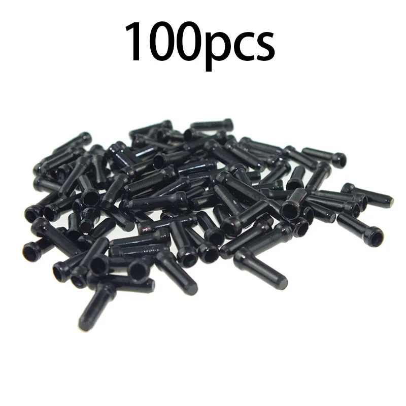 100PCS Bike Shift Brems Kabel End Kappen MTB Rennrad Shift Bremse Innen Kabel End Kappe Aluminium Legierung End Kappe schaltwerk Draht Tipps