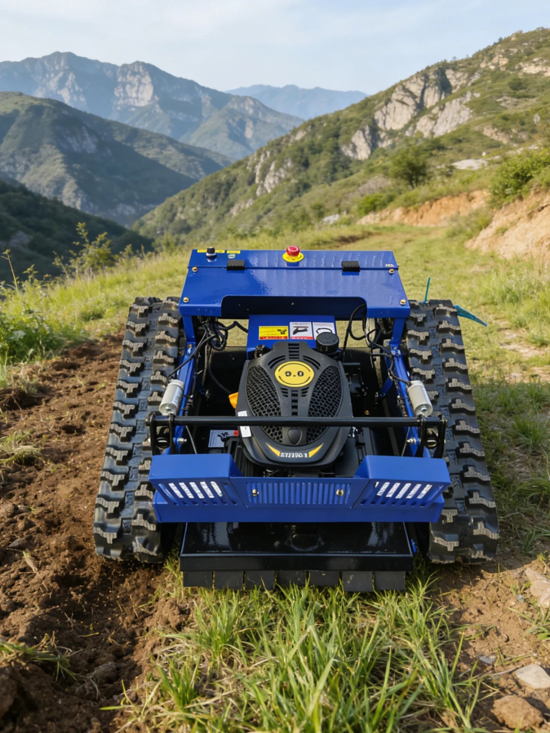 

Customized professional lawn mower remote control system track type high-power lawn mower beautiful customer service one-on-one