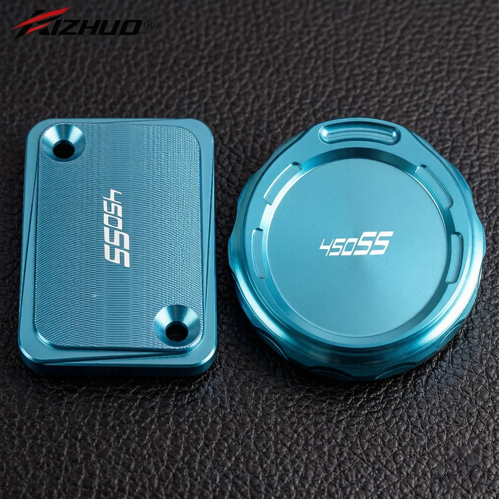 

FOR CFMOTO 450SR 450 SS SR 450SS CF MOTO 2023 2024 2025 2026 CNC Aluminum Front Brake Reservoir Fluid Tank Cover Oil Cup Cap