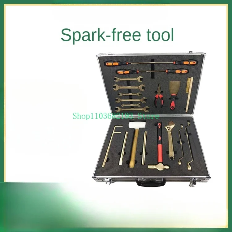 21-piece set of fire-fighting spark-free tool set explosion-proof box for petrochemical maintenance tools in inflammable