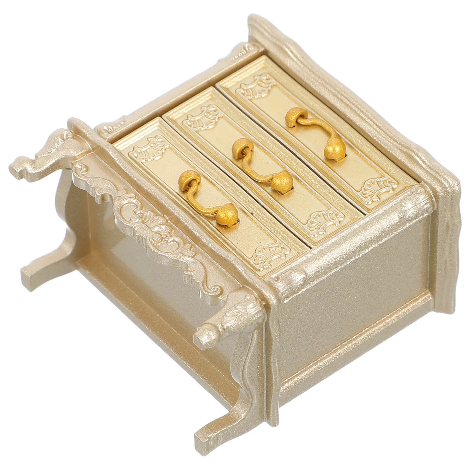 

Vintage Mini Furniture Collection Miniature Cabinet for Dollhouse Decoration Elegant Side Table Compact Design for Room Display