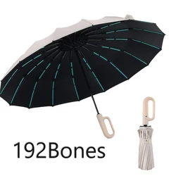 Folding Strong Windproof 16K Automatic Umbrella 192 Keel Buckle Umbrella Sunshade Men's Umbrella Rain Large Parasol for Women