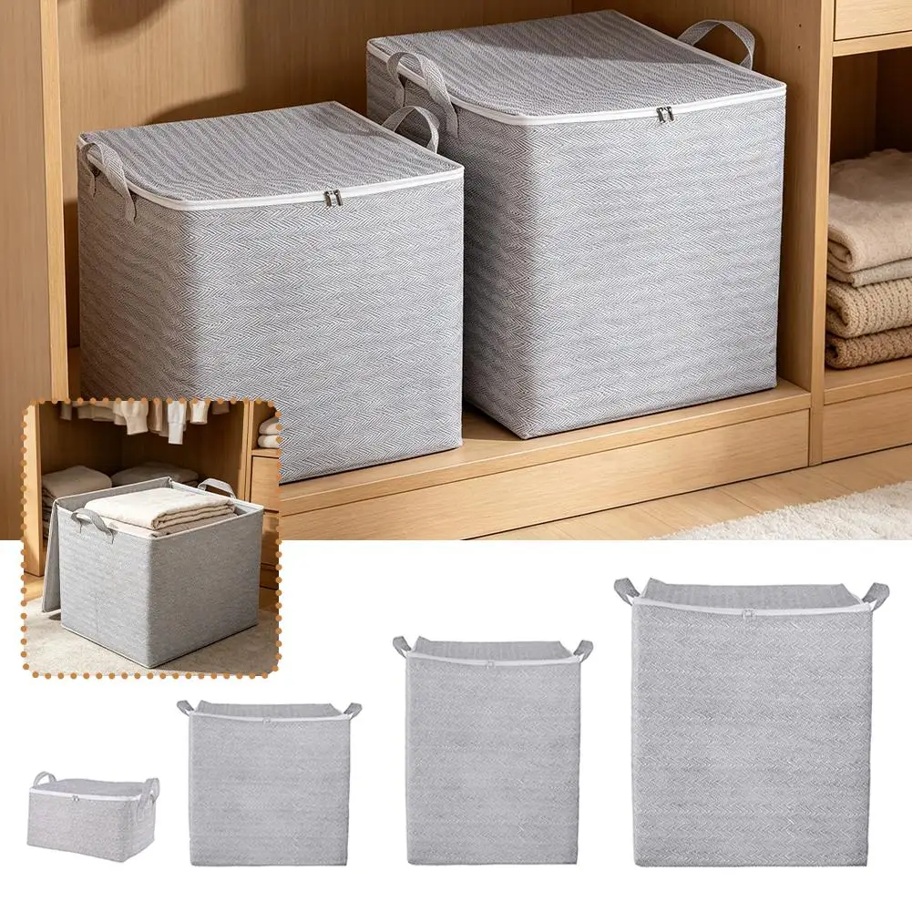 Vliesstoff-Aufbewahrungstasche für Quilt-Kleidung, großer staubdichter Organizer für Bettdecken, Spielzeug, Haushaltsgegenstände, Umzug, große Kapazität.