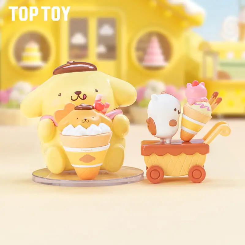 TOPTOY SANRIO POMPOMPURIN AMUSEMENT PARK Series Blind Box Guess Bag Original Toys Doll Cute Anime Figure Ornaments Gift