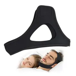 1PC New Type Anti Snoring Belt Chin Strap Adjustable Nose Snoring Belt Triangle Chin Strap Black Blue Diving Fabric Ventilate