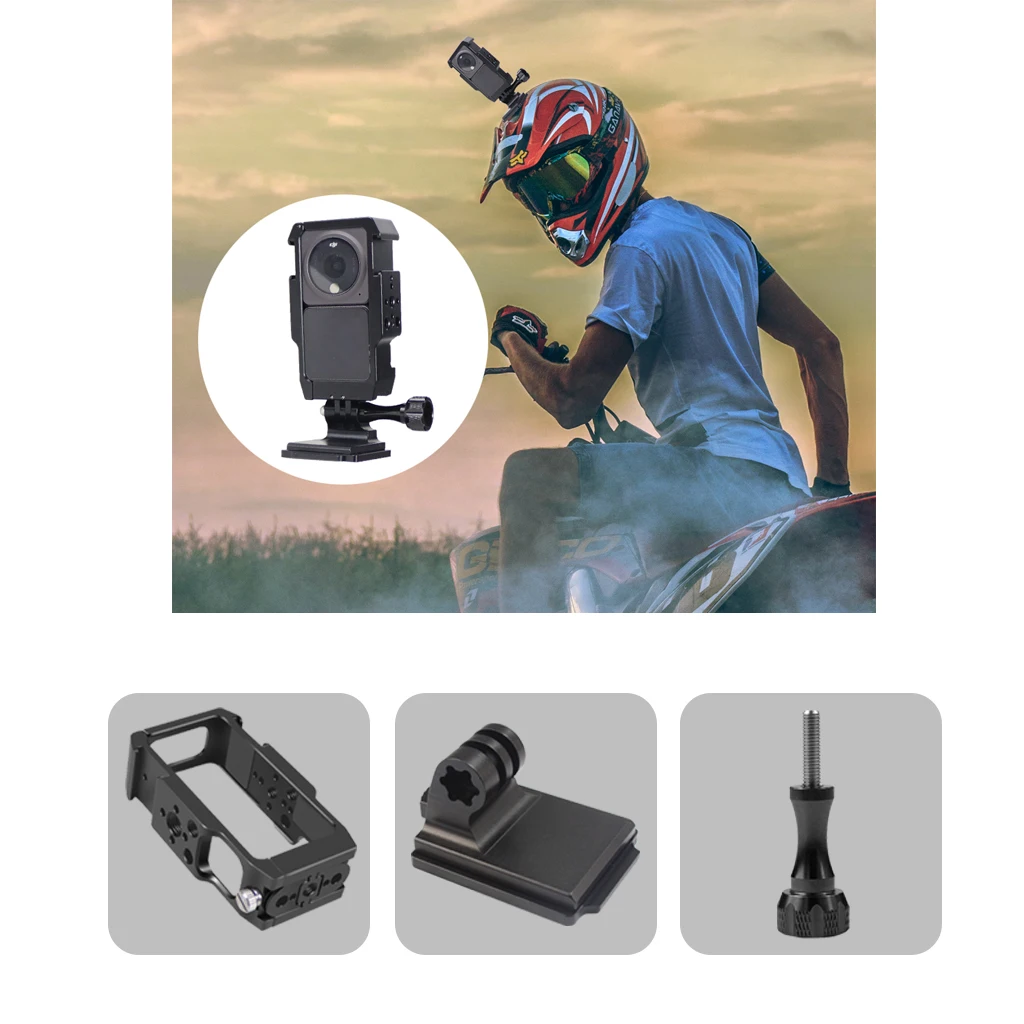 Magnetischer Action-Kamera-Käfig für DJI Action 2 Dual-Screen Vollkäfig mit Cold-Shoe-Halterung, 1/4 3/8 ARRI-Positionierungslöchern und Ladestation – Detail 17