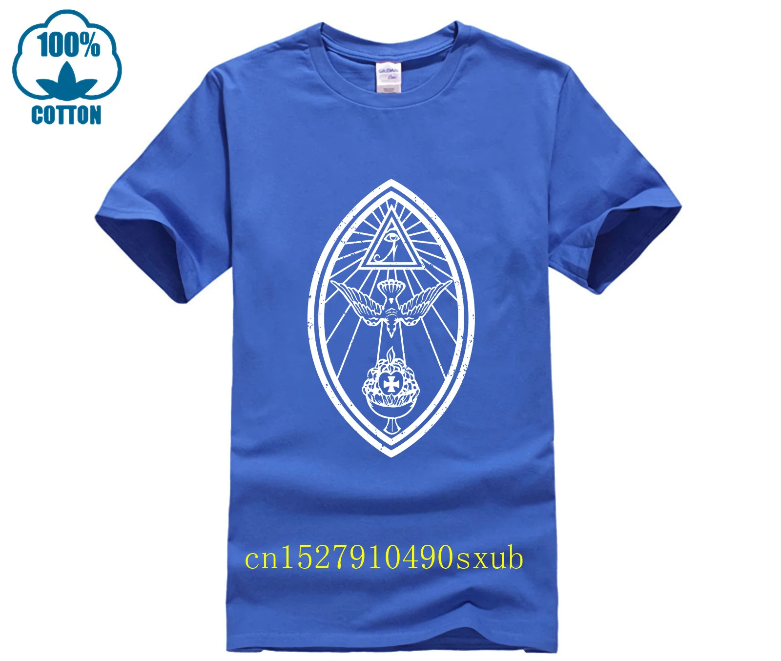 T Shirts Short fashion men ORDO TEMPLI ORIENTIS OTO SIGN Church 666 Satan Aleister Crowley Circle Printed casual T shirt