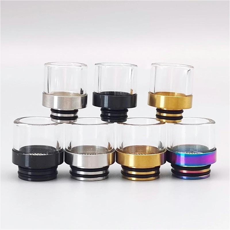 1PC 510 / 810 Drip Tip Filter Screen Stainless Steel Glass Wide-bore Anti-leak Straw Joint - view 6