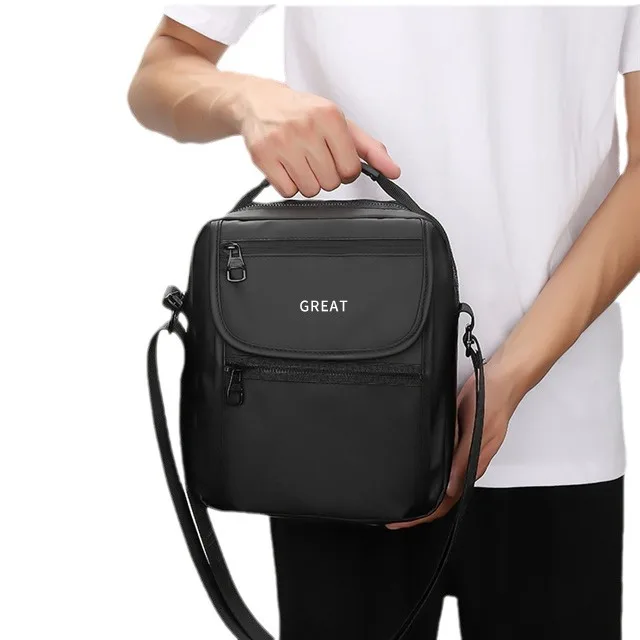 

Simple Commuting Business Large Capacity Leisure Gift Bag One Shoulder Crossbody Messenger Phone Storage Bag Men