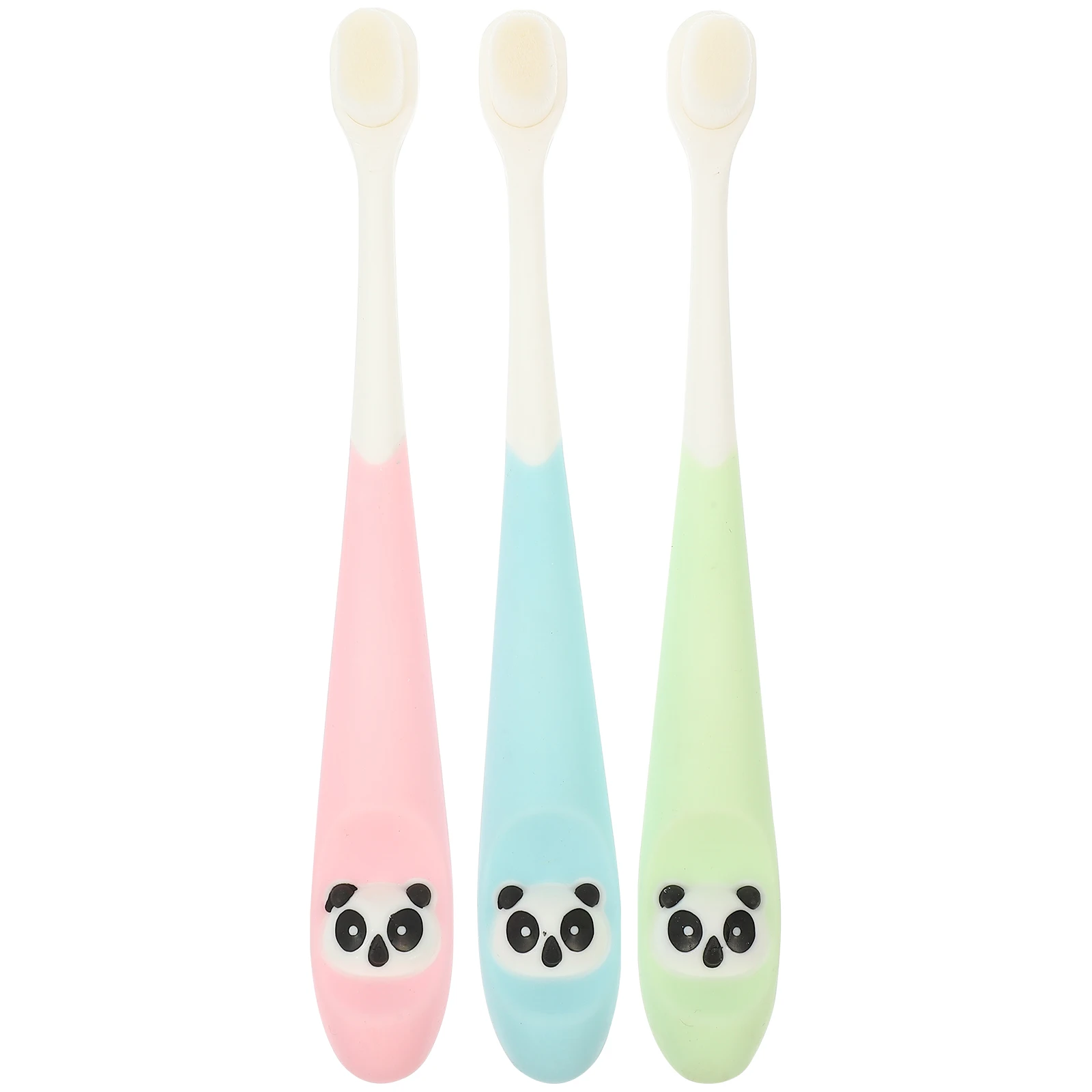 แปรงสีฟันเด็ก 3 ชิ้น ขนแปรงนุ่ม แปรงสีฟันเด็กแบบใช้มือ แปรงสีฟันเด็กพกพาสำหรับเดินทาง แปรงสีฟันเด็กใช้ได้ทุกวัน แปรงสีฟันสำหรับเดินทาง