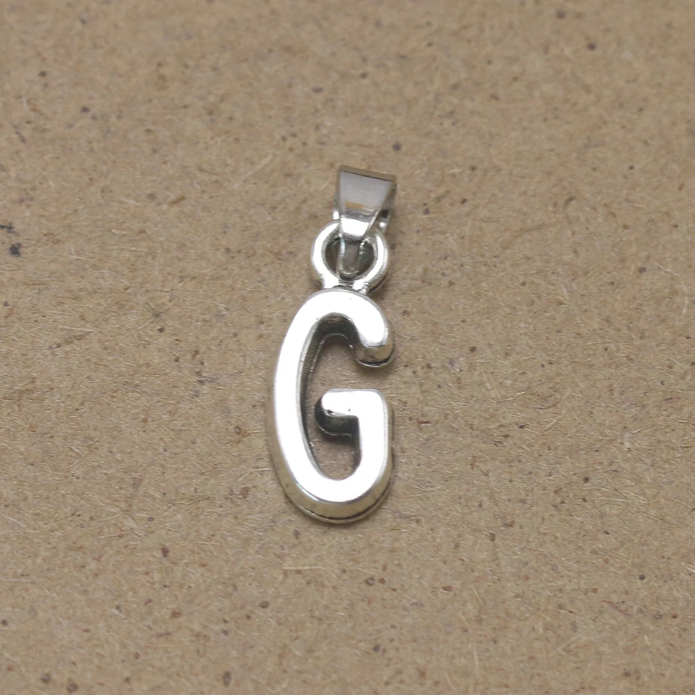 

20 Pcs Letter Necklace Pendant Jewelry Making Pendants European and American DIY Charms Alloy