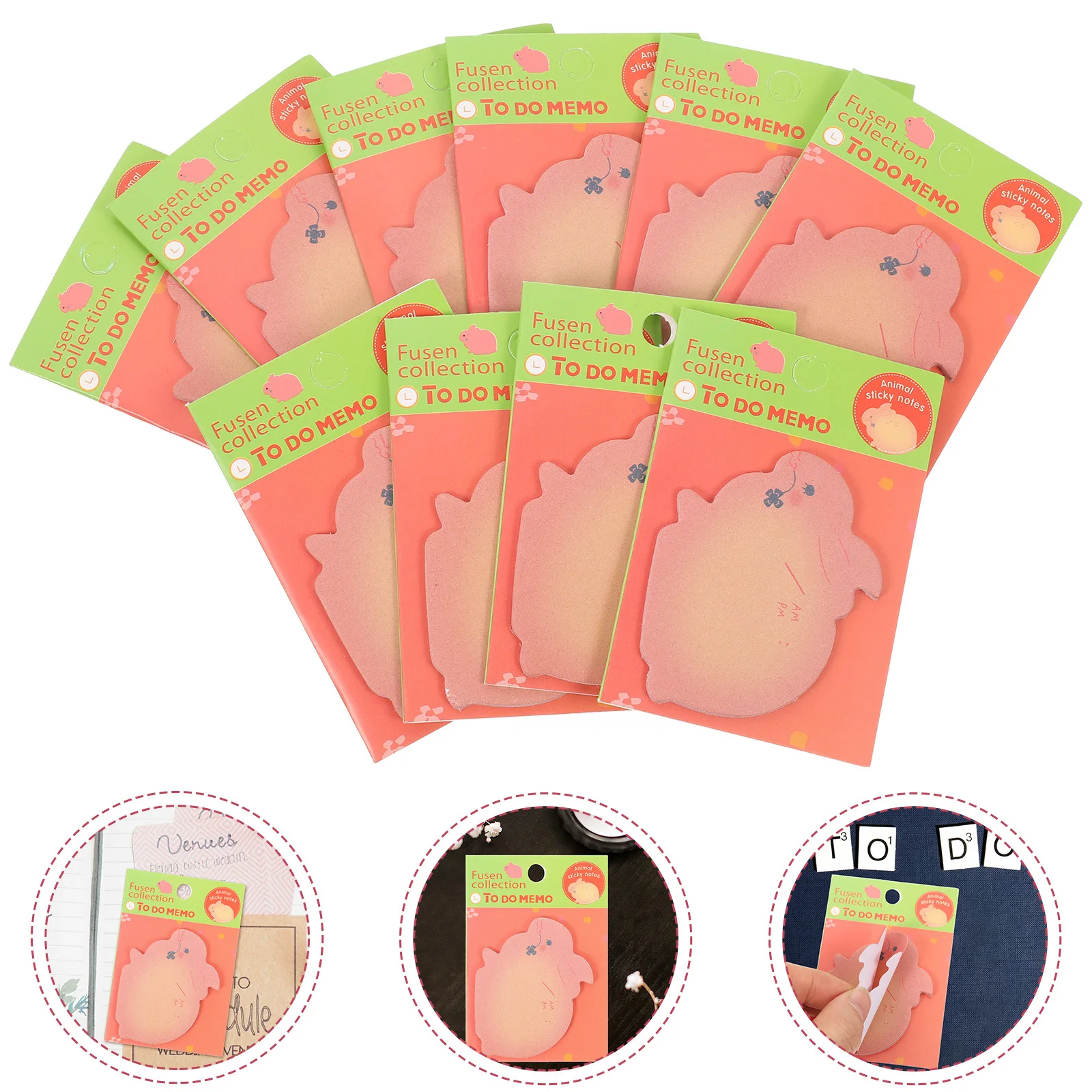 

20Pcs Memo Stickers Lovely Cartoon Rabbit Note Pads Multi-Purpose Study Organizer School Office Portable Memo Pads