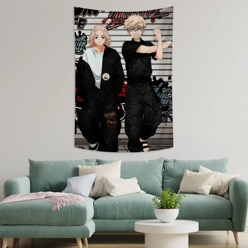 Anime-Tokyo-Revenger Tapestries   Room Decoration Items Home Décor Bedroom Wall Decorating Cloth