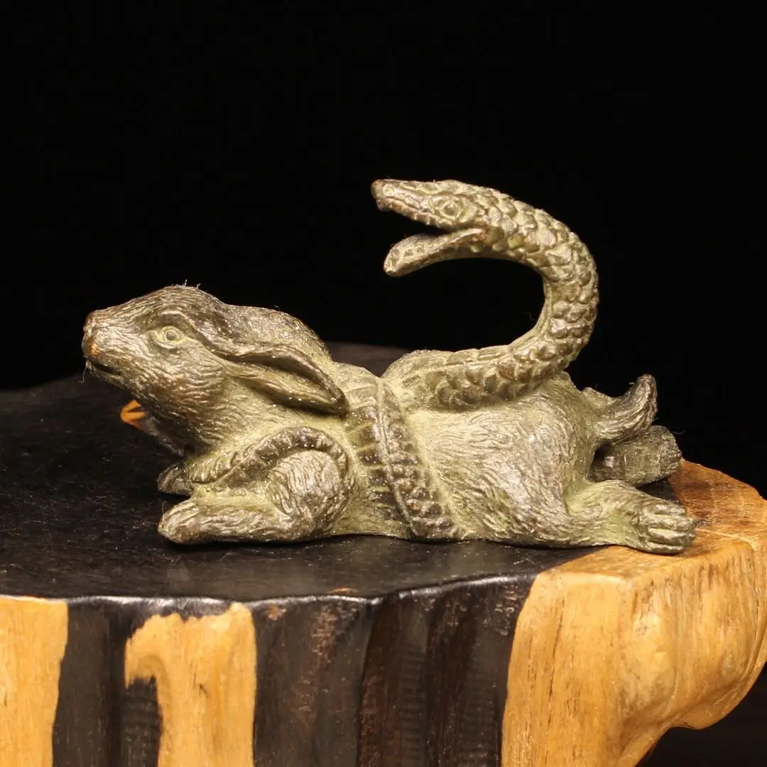 Snake wraps rabbit Statue Sculpture Figurines Home Garden Decoration Statues For House