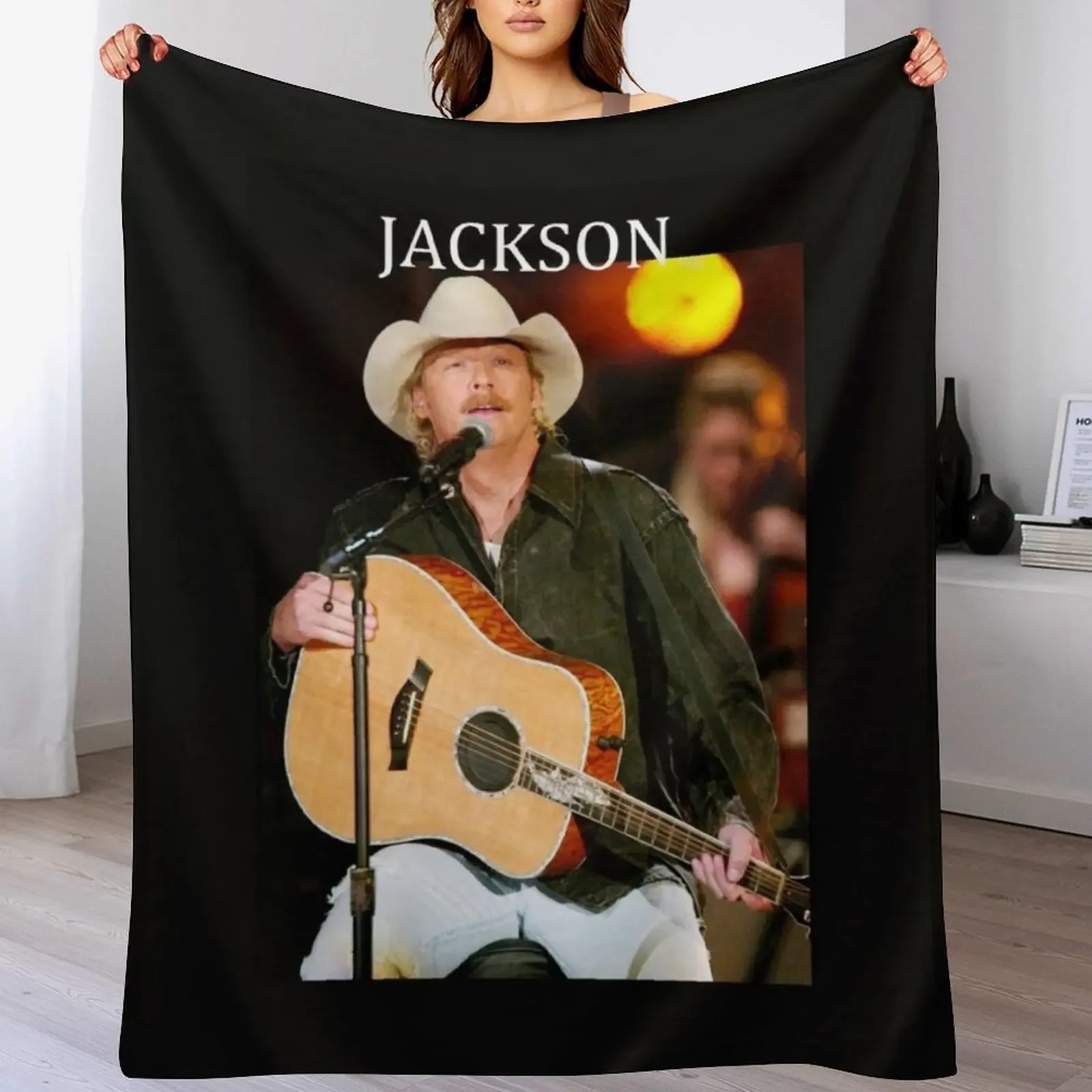 ALAN JACKSON Throw Blanket Warm Throw Blanket Gift for Anniversary