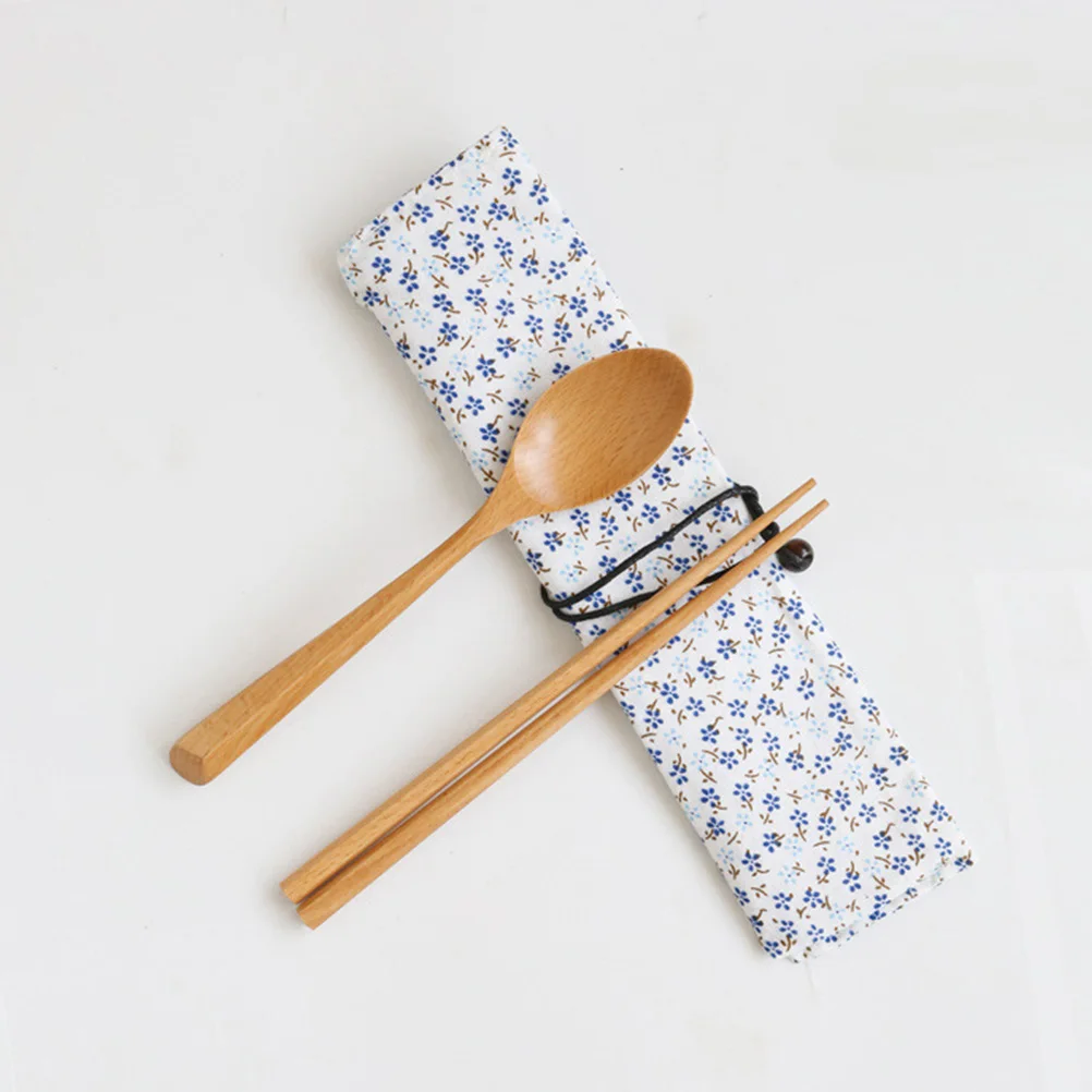 

3pcs Japanese Style Cutlery Bags Portable Tableware Pouch Spoon Fork Storage Bag For Travel Camping Restaurant Lightweight