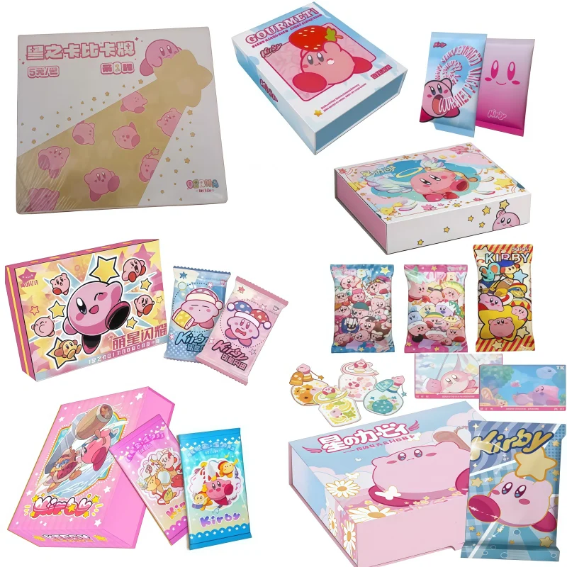 

Genuine Anime Kirby Card Popular Action Games Cute Stars Shine Transparent Card Limited Game Collection Card Kids Toys