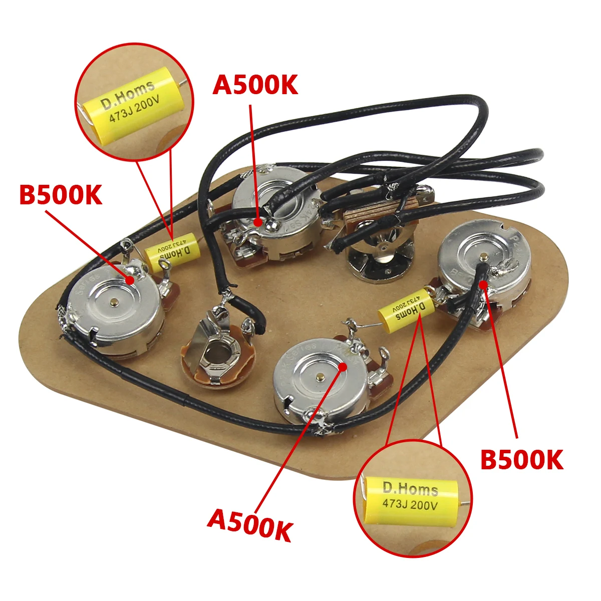 FLEOR SG Electric Guitar Prewired Wiring Harness 2T2V 3 Way Toggle Switch Guitar Parts