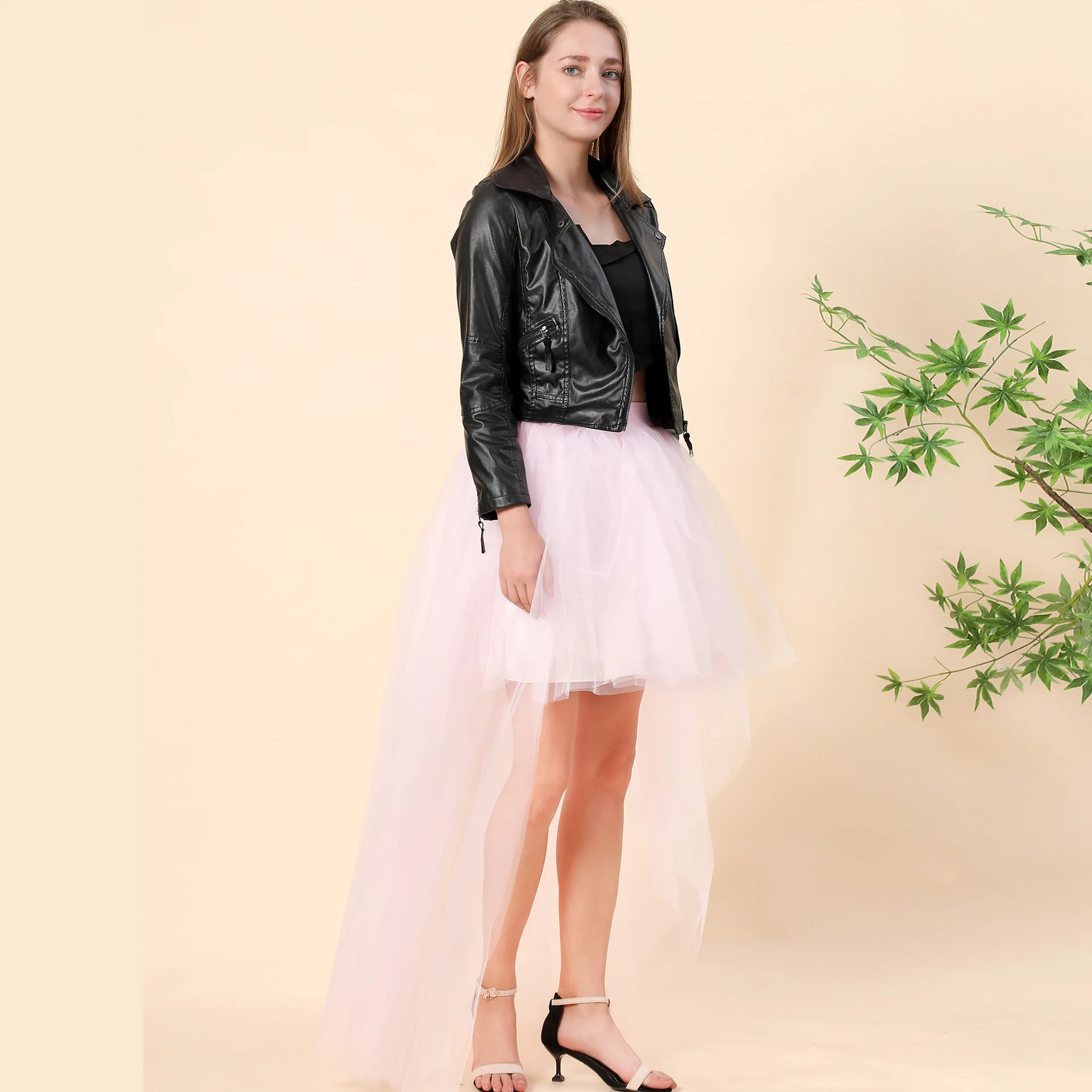 Bla Tailored Tulle 스커트 섹시한 f-length 프론트 ort Ba 롱 푹신한 스커트 폴리에스테르 섬유 롱 스커트 여름 2023