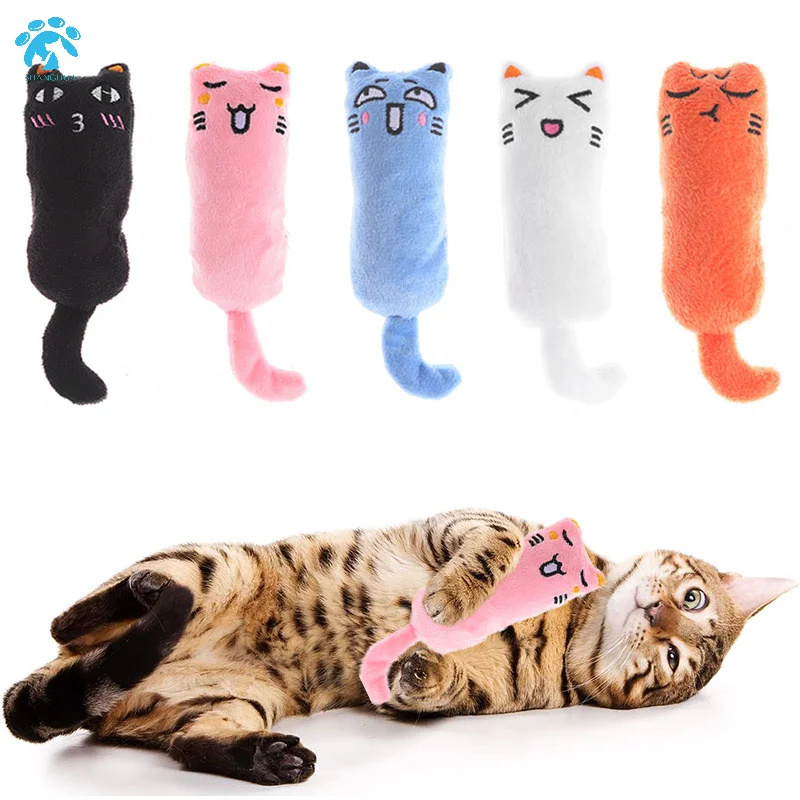 Pet Plush Toy Catnip Filled Cartoon Mice Cat Teething Grinding Toy Cats Products Rustle Sound Soft Plush Thumb Pillow Toys