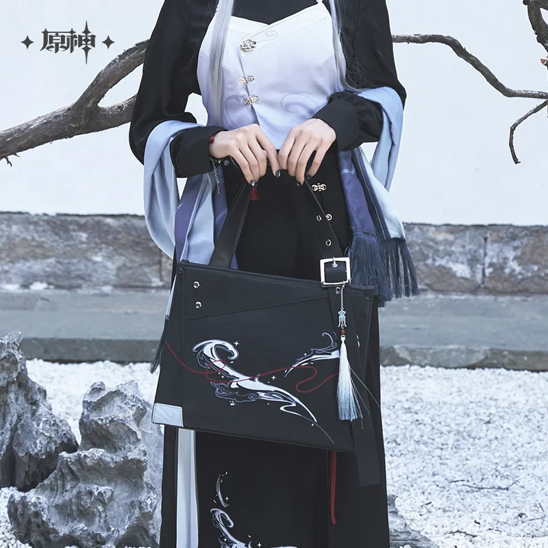 

Pre-order Official Original Game Genshin Impact Shenhe Tote Bag Shouder Crossbody Bags Handbag JK Props Cosplay Kids Gift