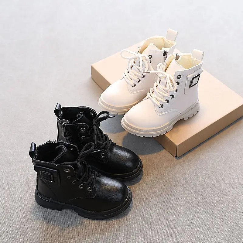 

Kids Fashion Ankle Boots for Girls Boys Spring Autumn Winter Lined Short Boots Cute Casual British Style Children’s Footwear