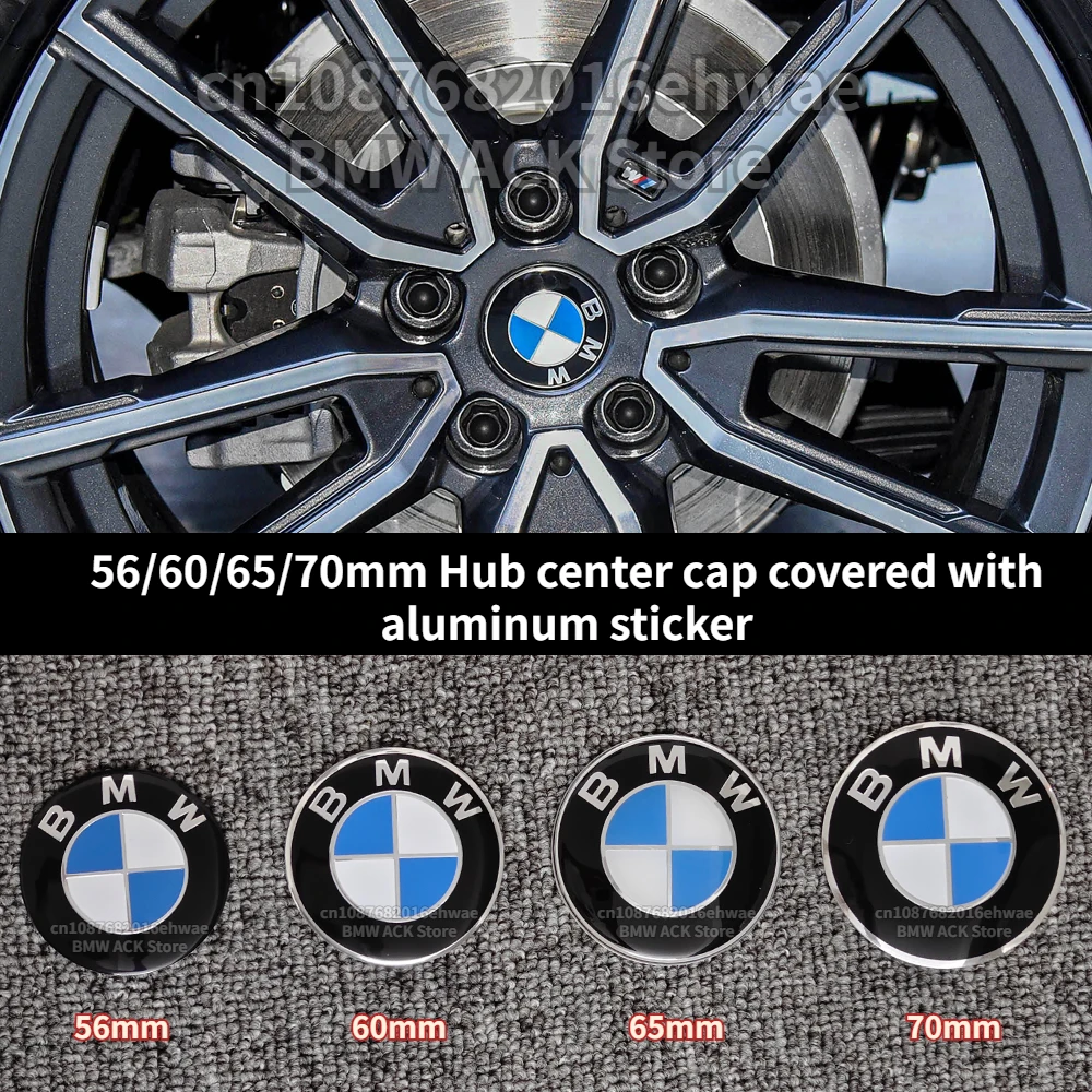 56mm 60mm 65mm 70mm Adatto per BMW Auto Mozzo Ruota Centro Tappo Adesivo In Alluminio F30 E46 E39 F10 E87 E90 E92 E60 G20 Accessori