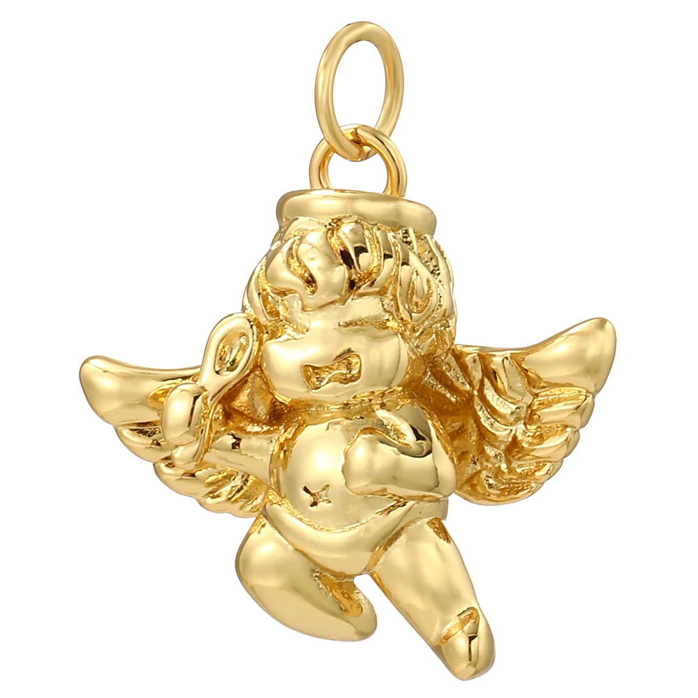 10PCS Little Angel Pendant, Cupid, Cute  Daily Wear, Holiday Gift Giving Jewelry Hello Kitty Charm Bulk Items Wholesale