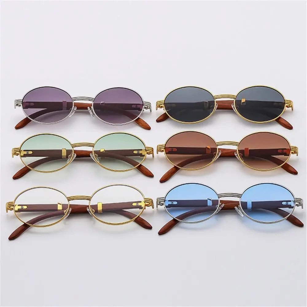 Modische Vintage-Sonnenbrille mit kleinem Rahmen, luxuriöse, trendige ovale Sonnenbrille, klassische Y2k-Brille für Damen und Herren