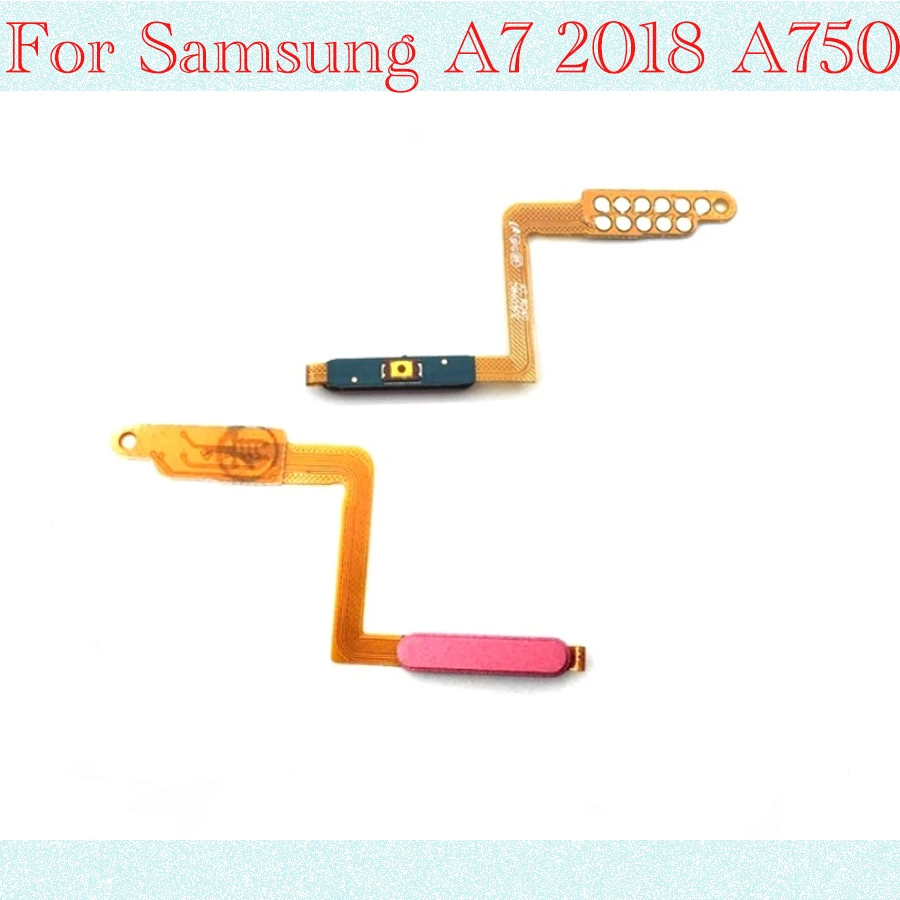 Flex Cable For Samsung Galaxy A7 2018 A750 Touch ID fingerprint Ribbon Sensor Power Switch ON OFF home button side Key menu butt