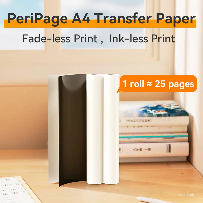 A4 Thermal Paper Fit For PeriPage A40 Printer Long Storage Quick-dry for Photo Picture PDF File Receipt Memo No Ink Printing