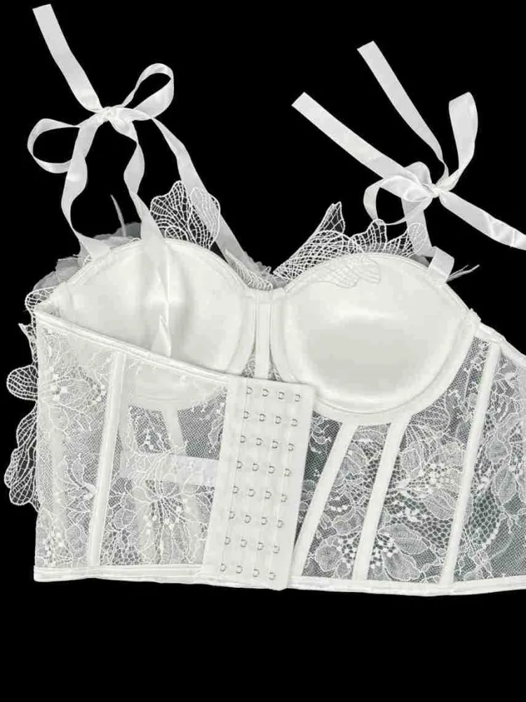 الدانتيل الإناث مشد أعلى المرأة كاميس ملهى ليلي هيكل السمكة قصيرة الصدر الموثق مثير بروتيل Mujer الملابس الداخلية أنبوب الصدرية Debardeur